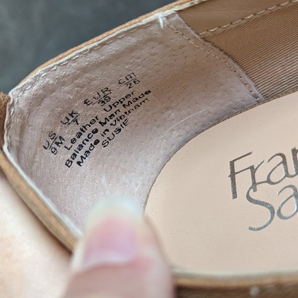 Franco Sarto Beige Pointed Toe Loafers (Like New) - Picture 8 of 8